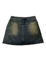 [BELT & INNER SHORTS] AUTUMN DENIM BROWN KHAKI DENIM SKIRT – SK