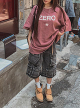 Super Pocket Cargo Half Denim Pants
