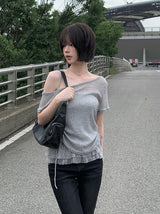 Koren ブーツカットロングヴィンテージウォッシュデニムパンツ