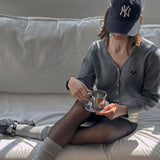 ALLDAY ロゴニットカーディガン グレー