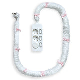 Fuzzy multi-tap_Ribbon_White (Pink)