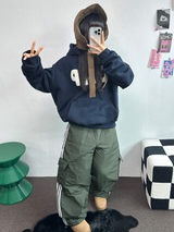 TRACK CARGO STRING PADDING PANTS ❤🖤🤎💚💙5COLOR
