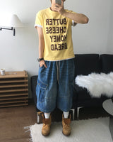 ミックス プリンティング ショートスリーブ Tシャツ