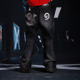 SEXXDEVIL Washed Terry Loose Bootcut Jeans