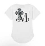 SAHARA LEOPARD CROSS BACK LOGO U-NECK HALF T (2COLOR)