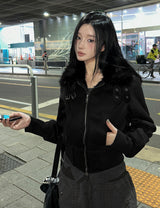 Deep Black Crop Fur Mustang