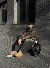 ROOM LEATHER PADDED JACKET