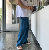 Maret Ice Linen Cargo Banding Wide Pants