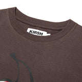 SIGNATURE BIG CHERRY CROP T-SHIRT - DARK BROWN