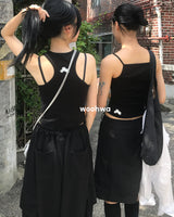 クラウドスリーブレスウー ブラック