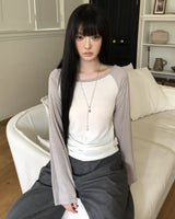 Nerd Contrast Raglan Long-Sleeve T-Shirt