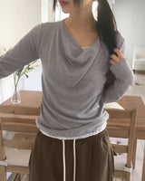 Hitol Lace All-in-One Shirring Dress T-shirt