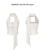 MIDNIGHT HALTER TOP cream