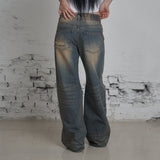 C VINTAGE DESTROYED WIDE DENIM PANTS_VINTAGE
