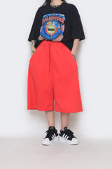 ロングワイドスウェットハーフパンツ
