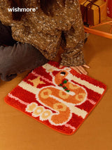 wishmore スネークイヤーラグ (かわいいパーソナライズされた新年の滑り止めチェアパッド オフィス座りがちな学生クッション 布団パッド)