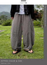 Beo Curved Linen Balloon Pants