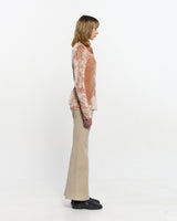 Stripe Bootcut Pants _ BEIGE