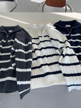 LMN Liu ケーブルDanjaraセミジップアップニット (3 colors)