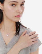 26SS★ Essence Silver (W) Lace Tennis Ring M Neo Sapphire