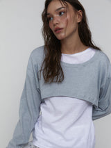 Cotton Cropped Top_Skyblue