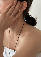 [92.5silver] flat heart ring