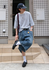RUU サンド ウォッシング デニム バミューダ パンツ