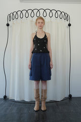 Grain bermuda pants_navy
