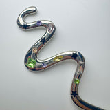 Kitsch cubic snake ornamental hairpin_2