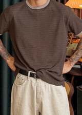 Waffle-Knit Short-Sleeve T 4COLOR