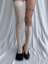 Big lace knee socks
