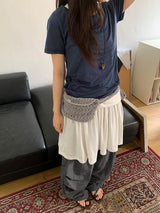 26SS★ [BAONHAUS] ポリーニ シャーリング レイヤード ノースリーブミニワンピース