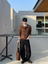 Trucker Colorblock Suede Jacket (3colors)