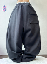 フリース🔥ストリングバルーンワイドカーゴパンツ 🔥🤍🖤🩶💚5カラー