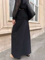  Still Line Long Maxi Banding Skirt (2 colors)