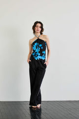  FLUTTER HALTERNECK / BLUE