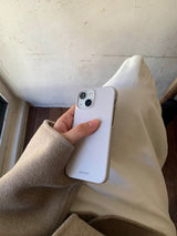 yeowhi ワンカラーアイフォンケース (ソフトグレー)