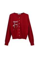EIRIN WOOL CARDIGAN / RED