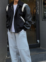 Stadium varsity collar jacket