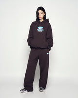 25FW ブルーオバールロゴロングパンツ ダークブラウン