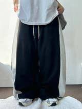 シルバー🩶🤍ツーライントラックバルーンワイドパンツ🖤🩶2カラー