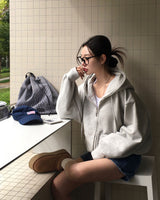 [BELLIDE MADE] Noah, loose fit two-way zip-up hoodie