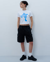 ツイストロゴクロップTシャツ　ホワイト