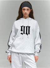 DIVISION 90 SPORTY TRACK OVER FIT HOODIE (3color)