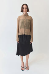 Light Crinkle Jumper / Peach Beige