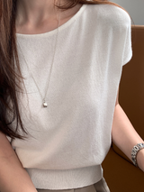 Aday Cap Sleeve Sleeve Knit Sleeveless Top / 5 Colors