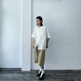 Pointed Flap Wide Short Sleeve