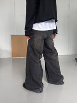 No.1019 ノワールブーツカットデニムパンツ