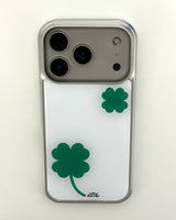 [made] Clover phone case (epoxy silver bumper)