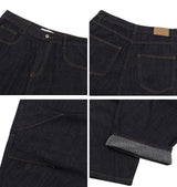 Medin Curved Linen Denim Pants